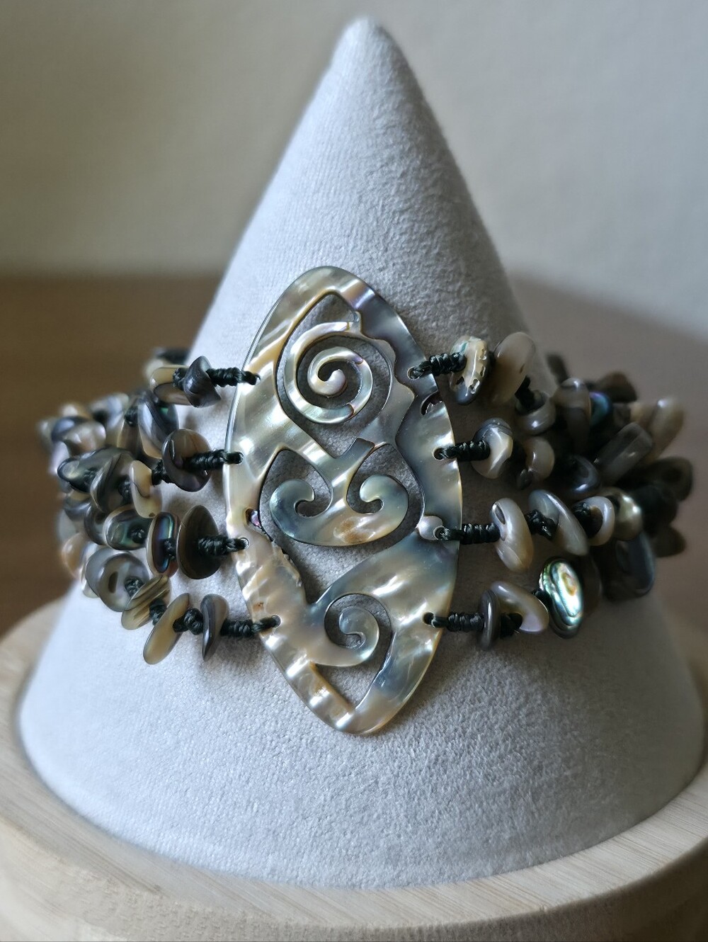 Sanjen Abalone Shell Bracelet Multi Strand Beach Ocean